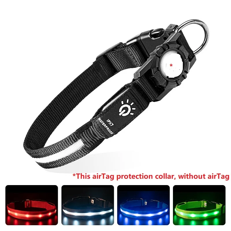 Collar de perro personalizado compatible con Apple AirTag, collar de nailon  para perro con bolsillo AirTag, collar táctico premium para perro, regalo  para dueños de perros, Obtenercollarconnombre