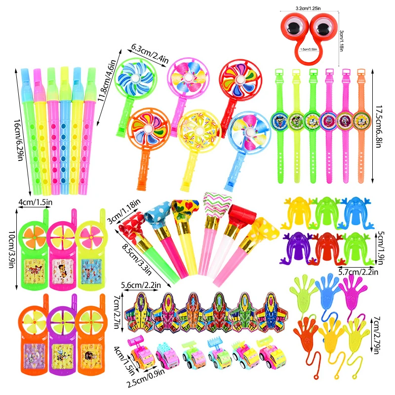 Party Toys 64Pcs Kids Party Favors Toy Assortment Giveaway Pinata Filler Bulk Toys For Kids Birthday Party Present Souvenir Toys Gifts