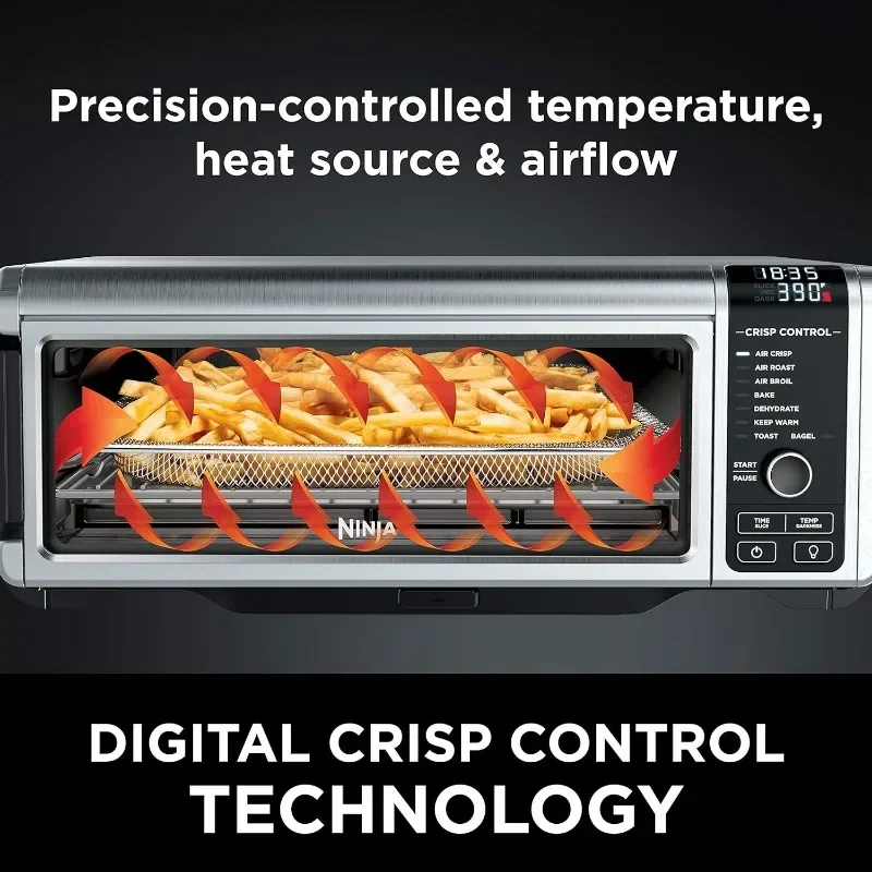 Ninja SP101 Digital Air Fry Countertop Oven with 8-in-1 Functionality, Flip Up & Away Capability for Storage Space 4