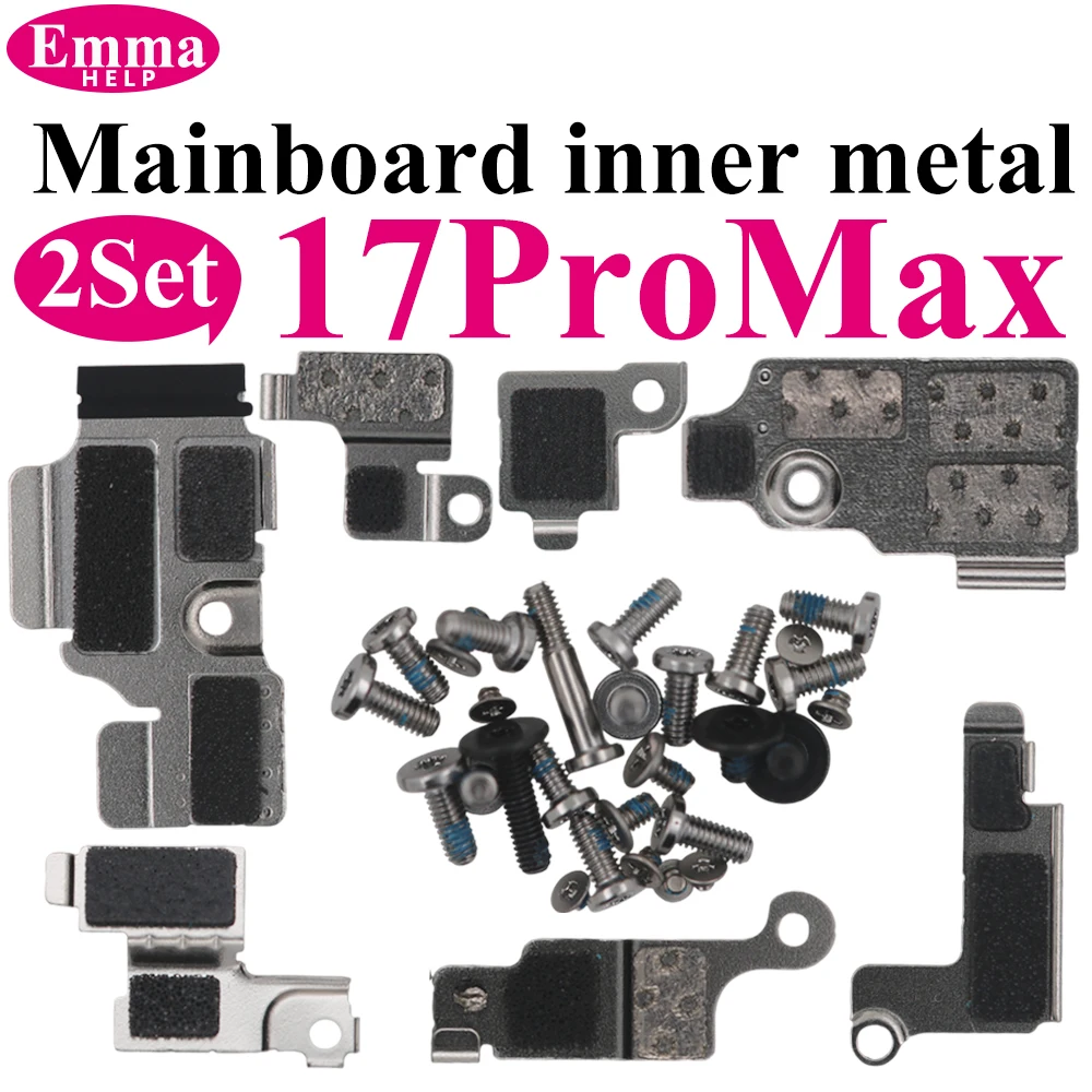 Enhanced Mainboard Metal Components + Screws Set with Bracket Holder, Clip, LCD and Battery Cover