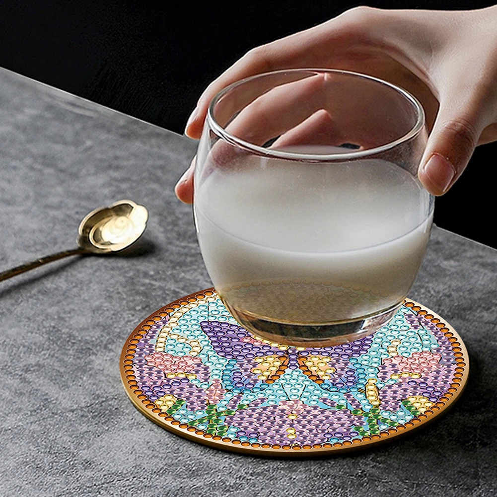 Full Drill Diamond Coaster DYI 6pcs 3