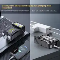 כלי עבודה נייד טקטי עם תאורה מיני LED לטיולים בחוץ, מחנאות וטיולים בשטח, רצועת גב לתיק עם קליפס, טעינה באמצעות USB 6