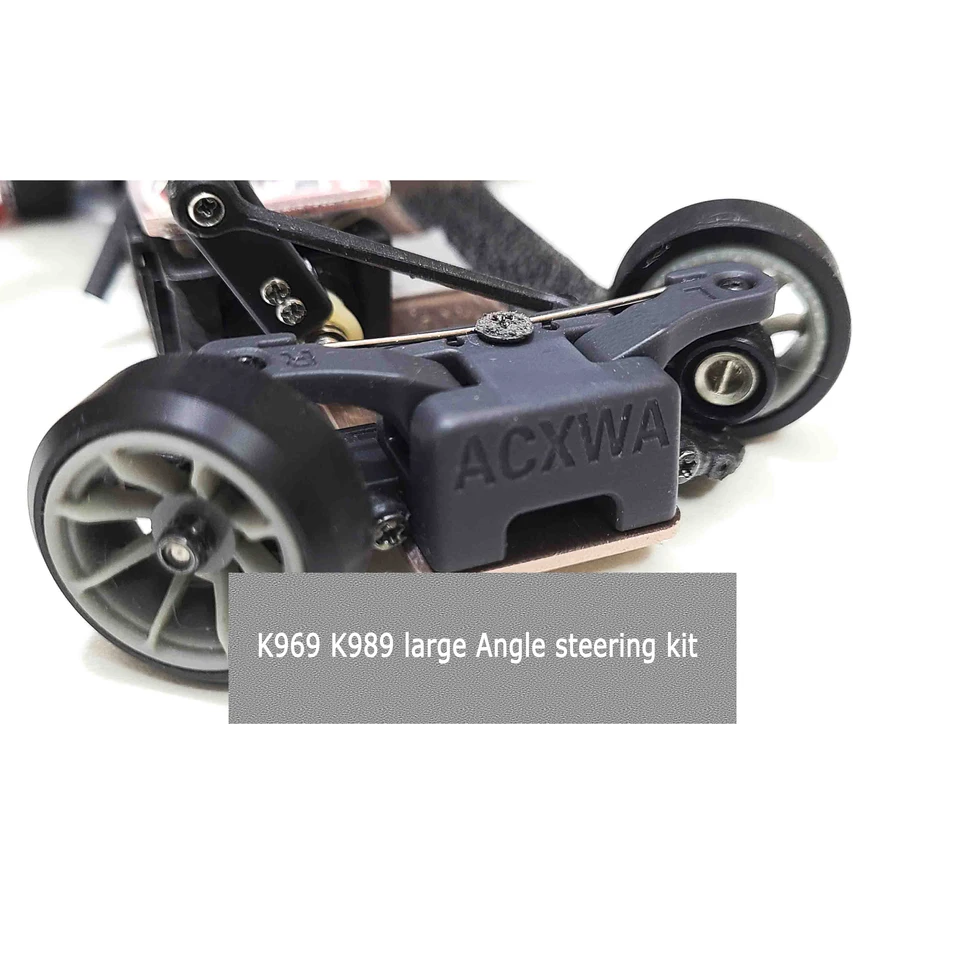 1/28 RC Car WLtoys k969 989 4WD upgrade RWD Increase Steering