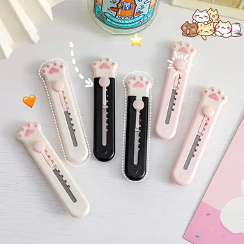 Coltello multiuso a forma di zampa di gatto, taglierino portatile per carta, aprilettere, coltello per scatole, taglierino per scatole express, coltello per aprire scatole, forniture per ufficio