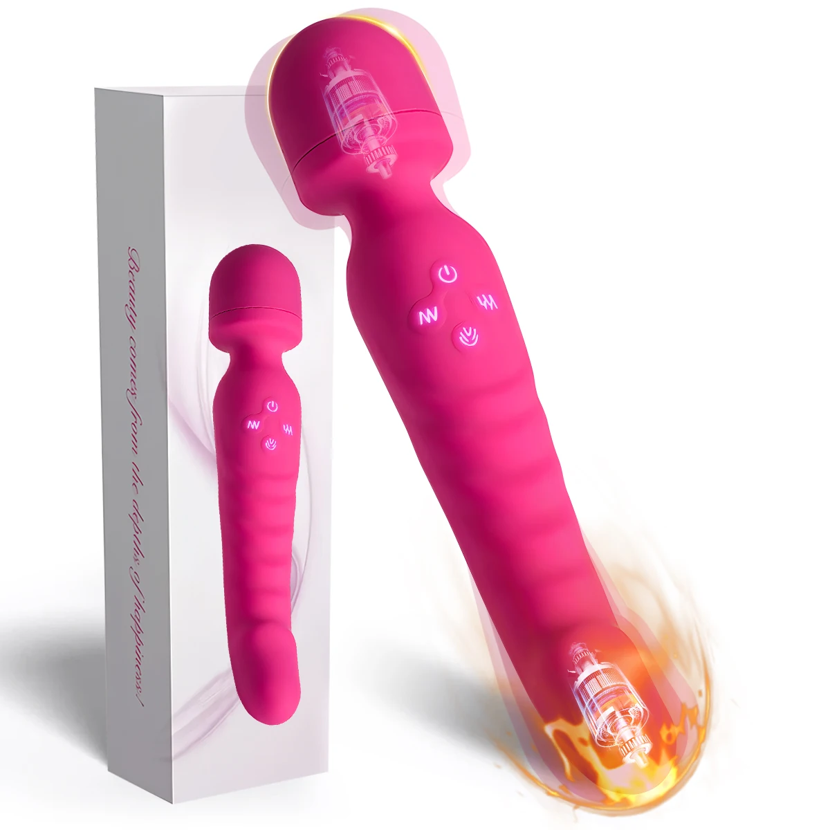 Magic AV Wand Leistungsstarker G-Punkt-Vibrator, weiblicher Klitorisstimulator, Heizdildo-Massagegerät, Masturbations-Sexspielzeug für Erwachsene_voghion.com