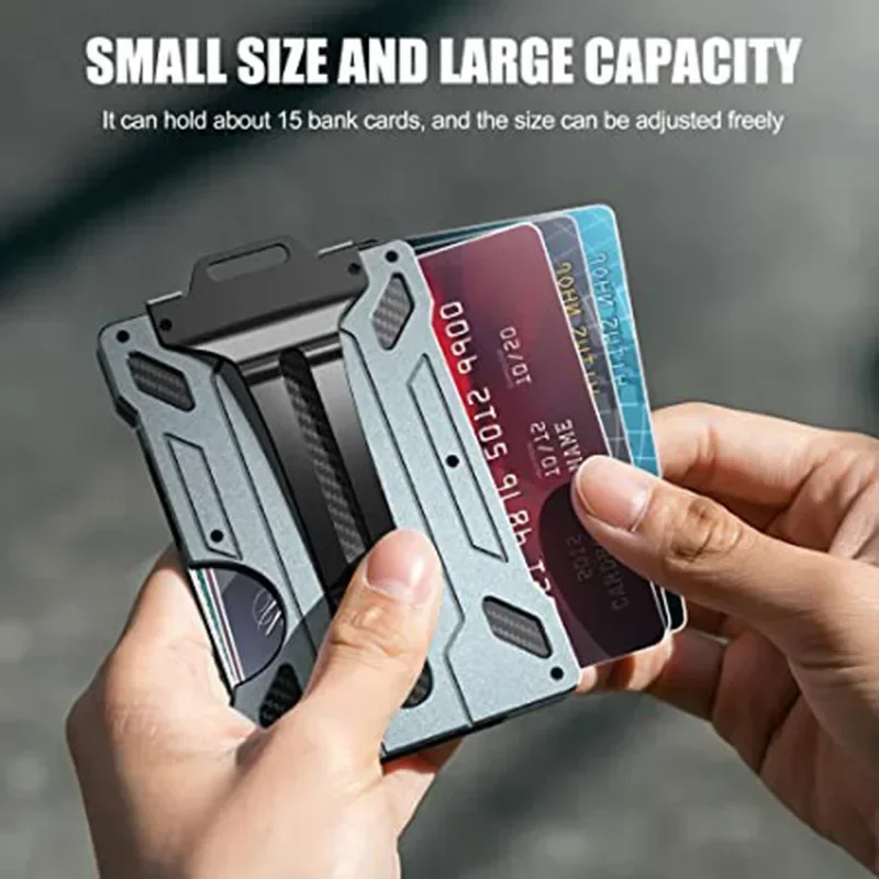 Anti Rfid Aluminum Credit Card Holder Mens Wallet Bank ID Cardholder Case Metal Slim Thin Card Holders for Men Travel Wallet