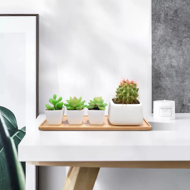 Fa Bambusz Tálalás Tálca Teáscsésze Csészealj Tálcák Gyümölcslemez Raklaplemez Dekoráció Japán Étel Téglalap Alakú Tányér - Image 4