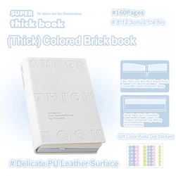 Portable Mini Pocket Colorful Notebook - High - Quality, Thickened Blank Handbook (White)