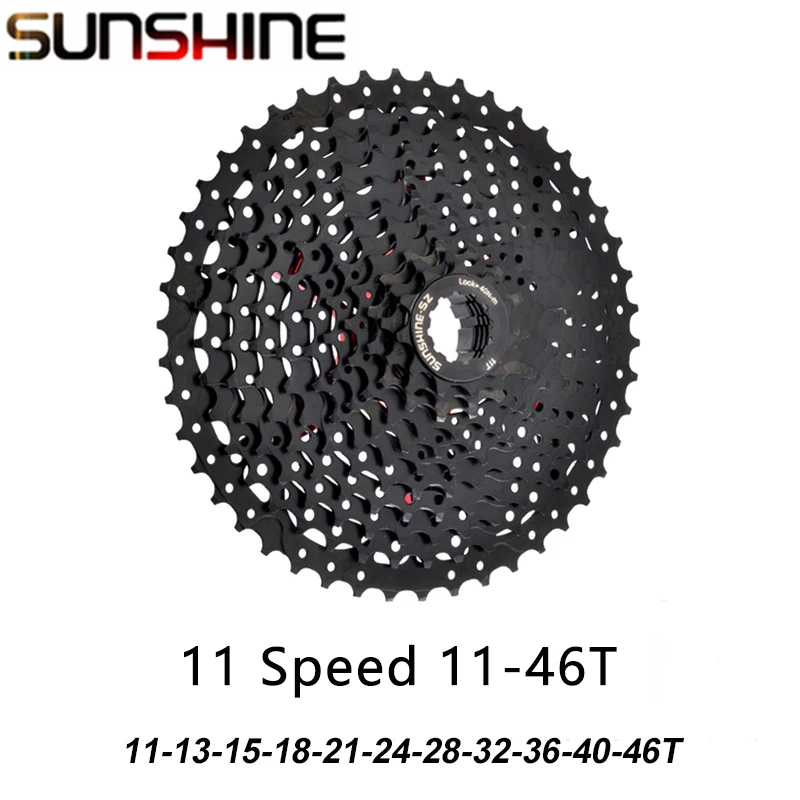 Bicycle Cassette Bike Freewheel SUNSHINE 9S-12S 9V-12V 42/46/50T/52T For M5100-M8100 HG Hub