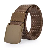 3.8CM Men's No Metal anti allergy Tactics Woven Belt Canvas Belt Boys Students Casual Pants Belts Breathable For Jeans