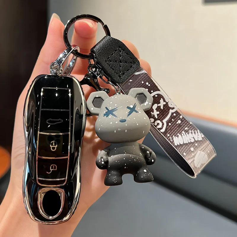 

Новые стили ТПУ чехол для автомобильных ключей чехол для Porsche Cayenne 911 996 Macan Panamera Boxster 986 987 981 аксессуары для брелоков