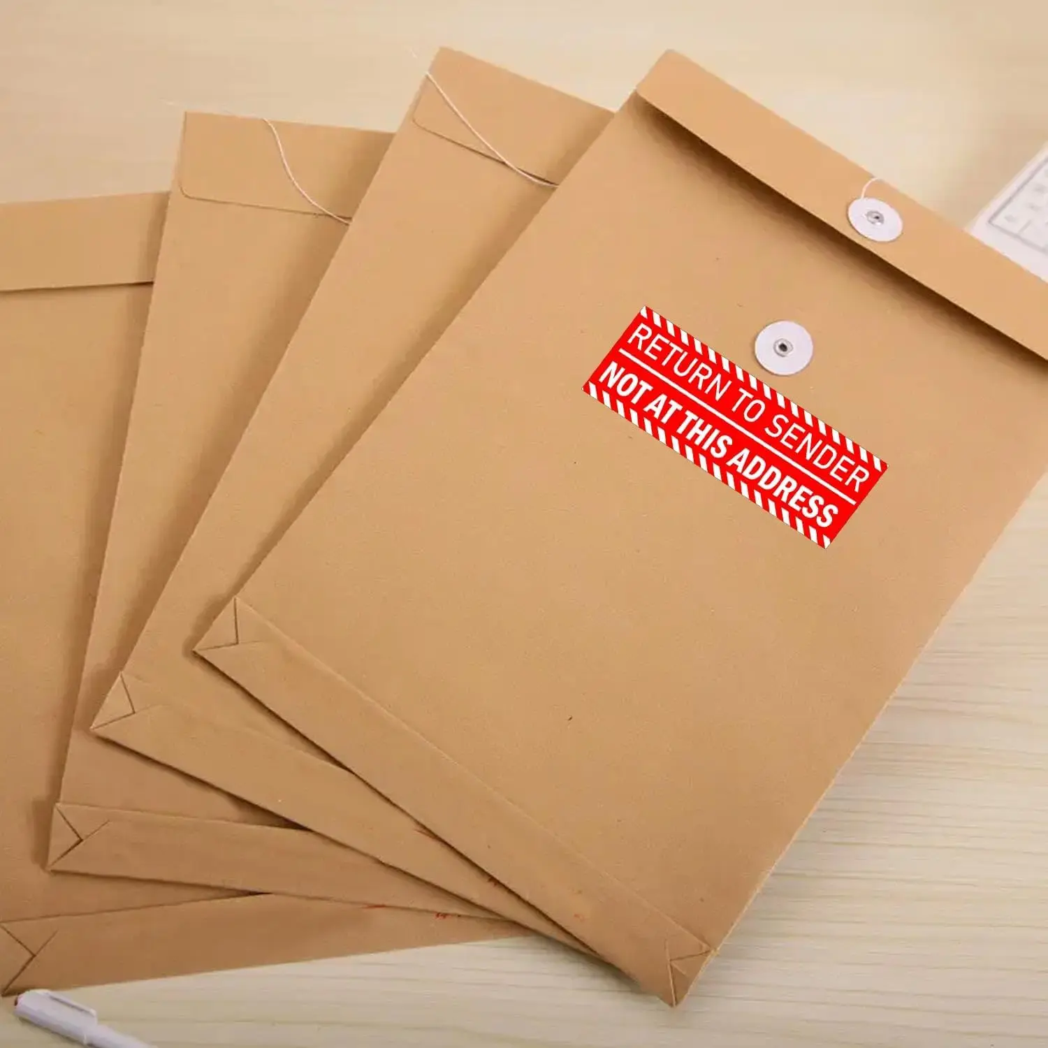 Return to Sender Not at This Address Stickers 1x3 Inch Self Adhesive Transport Cargo Sticker Address Reminder Label 500Pcs