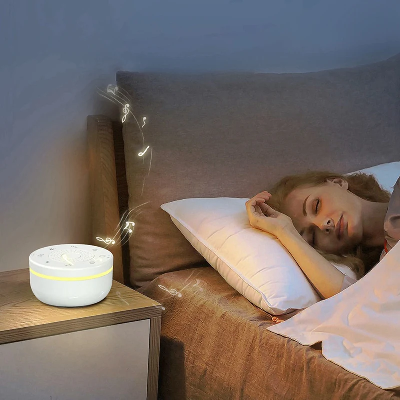 【Must-Haves】Sleep White Noise Portable Sound Machine For Adults Kids Baby, With 30 Soothing Sounds,5 Color Night Light,3 Timer