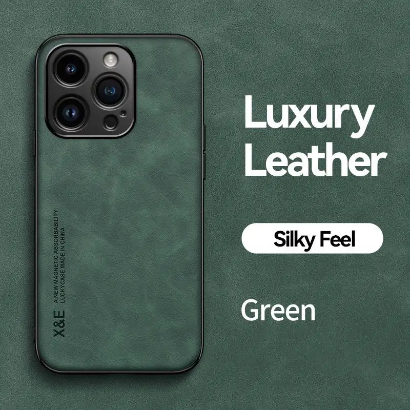 Leather Magnetic Phone Case - Protective Coque Cover
