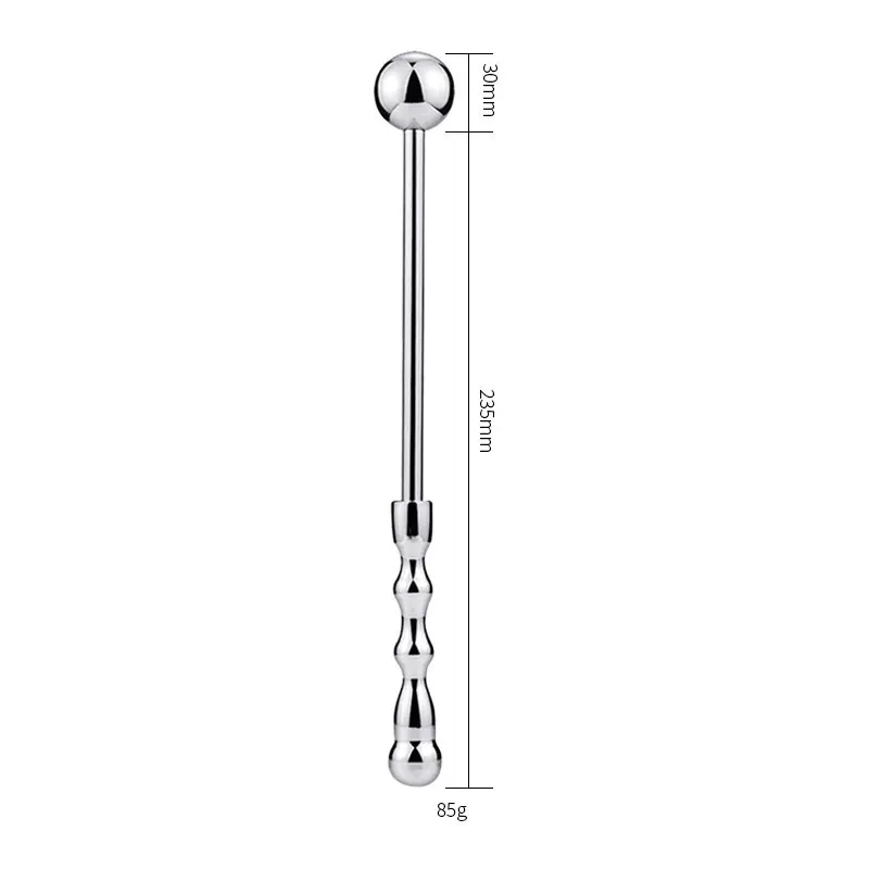 Sextoy Masculino Aço Inoxidável Plug Anal Contas de Bunda Varinha Ponto G Massageador de Próstata Masculino Bastão Dildo Duplo S_voghion.com