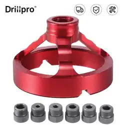 5/6/7/8/9/10mm Drill Guide Vertical Drilling Fixture Aluminum Alloy Straight Corner Round V Drill Punch Locator Woodworking Tool