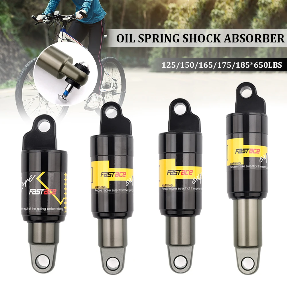 

MTB Bike Rear Shock Absorber 125/150/165/185mm *650lbs Oil Spring Shock Absorber For E-Bikes Electric Scooters Bicycle Part