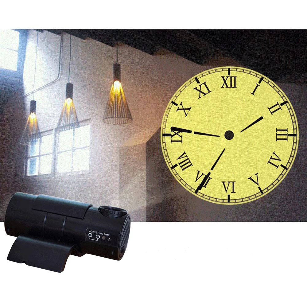 Horloge analogique avec projection lumineuse murale, 3 filtres
