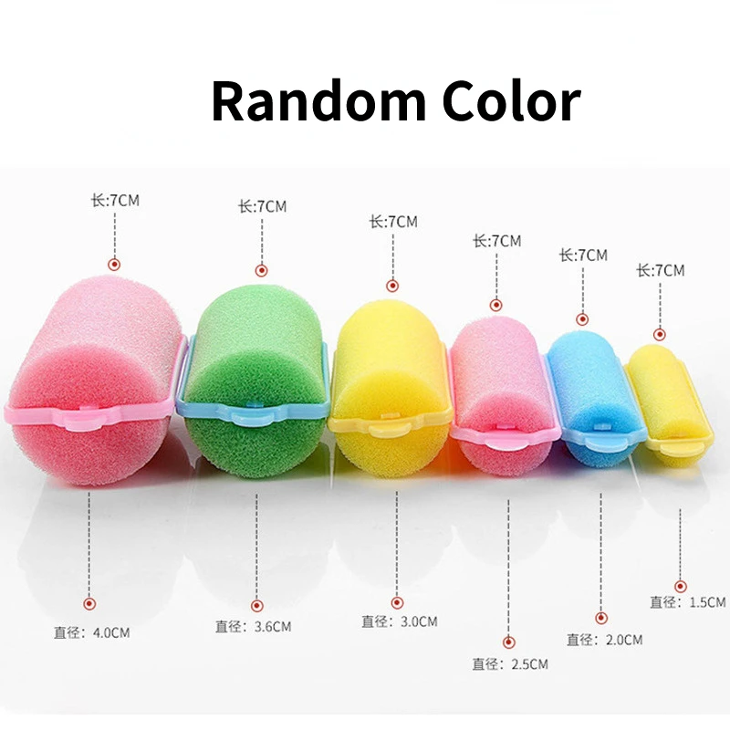 Hair Styling Tool Hair Curling Tools 6-14pcs Soft Sponge Foam Cushion Hair Rollers Curlers Hair Bangs Salon Barber DIY Curls Hairdressing Kit