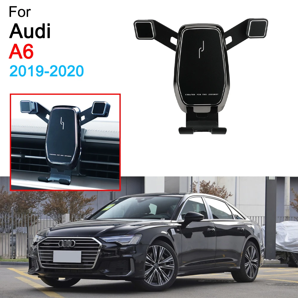 

Car Phone Holder Air Vent Mount Clip Clamp Mobile Phone Holder for Audi A6 C8 Accessories 2019 2020