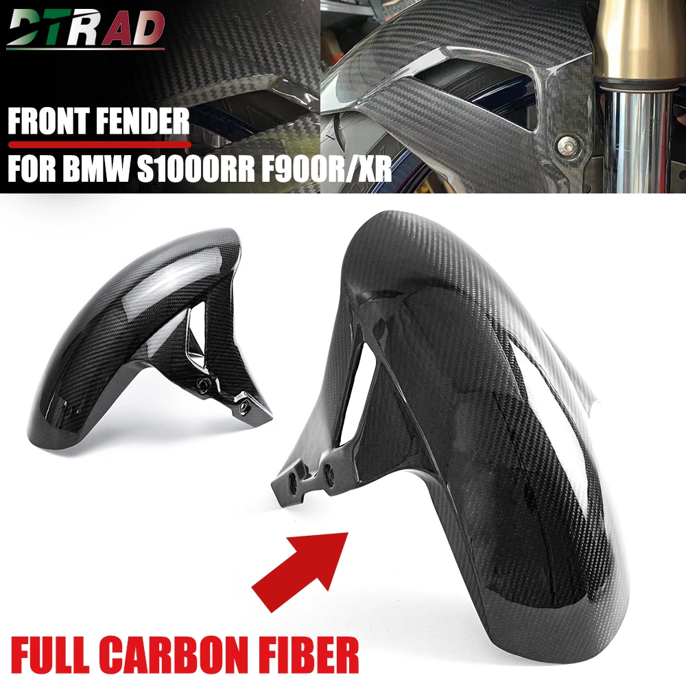 

Carbon Fiber Motorcycle Front Fender Mudguard For BMW F900R F900XR S1000RR 2021 2022 S1000XR S1000R HP4 Accessories With M Logo