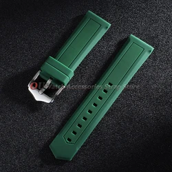 Universal Silicone Waterproof Watch Band - Versatile Rubber Wristband - 26mm (Green)