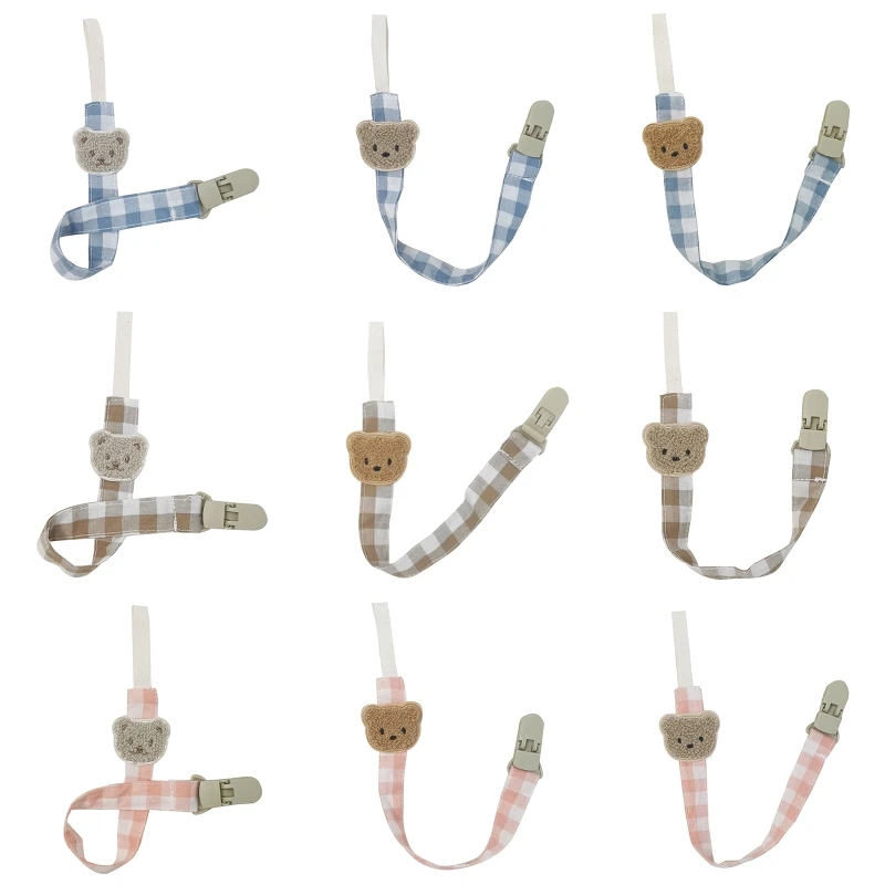 

Мультяшный вышитый медведь, Детская соска, зажим, держатель соски для кормления, пластиковый зажим для рукоделия