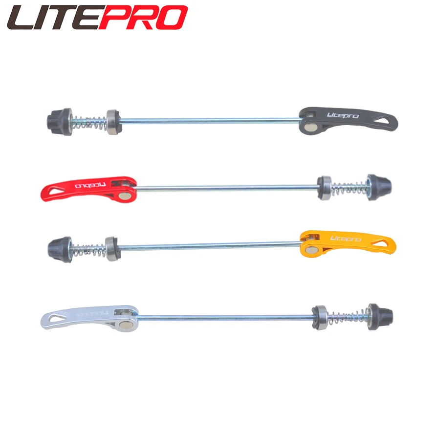 Litepro 접이식 자전거 바퀴 꼬치, 알루미늄 합금 퀵릴리즈 레버, MTB 산악 자전거 휠셋, QR 로드