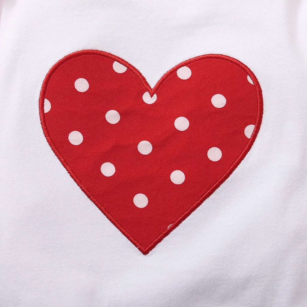 Baby 0-18 Monate 3 Stück Kleidungs set Liebe Kurzarm Stram pler Polka Dot Shorts Stirnband Sommer täglich lässig Neugeborenes Baby – Detail 4