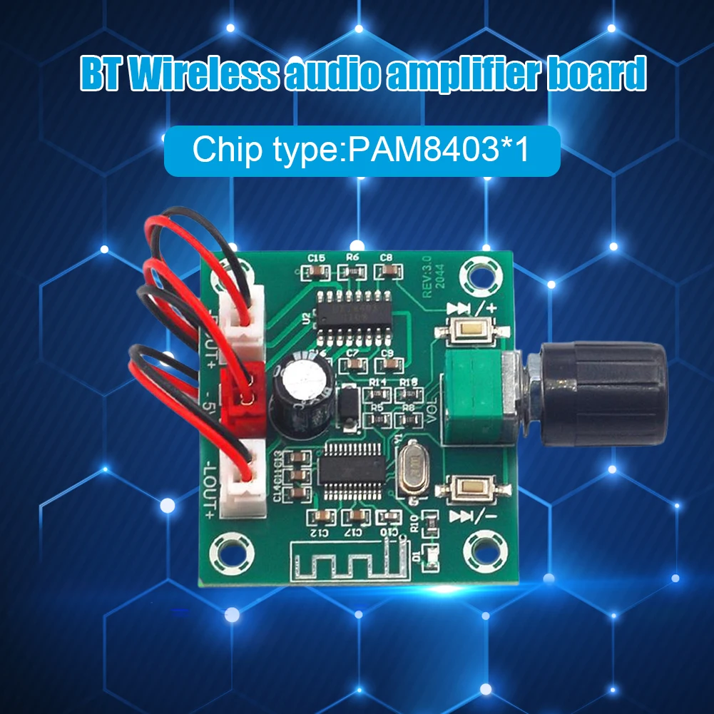 PAM8403 DIY 무선 스피커 증폭기 보드 울트라 클리어 블루투스 호환 5.0 스테레오 증폭기 보드 2채널