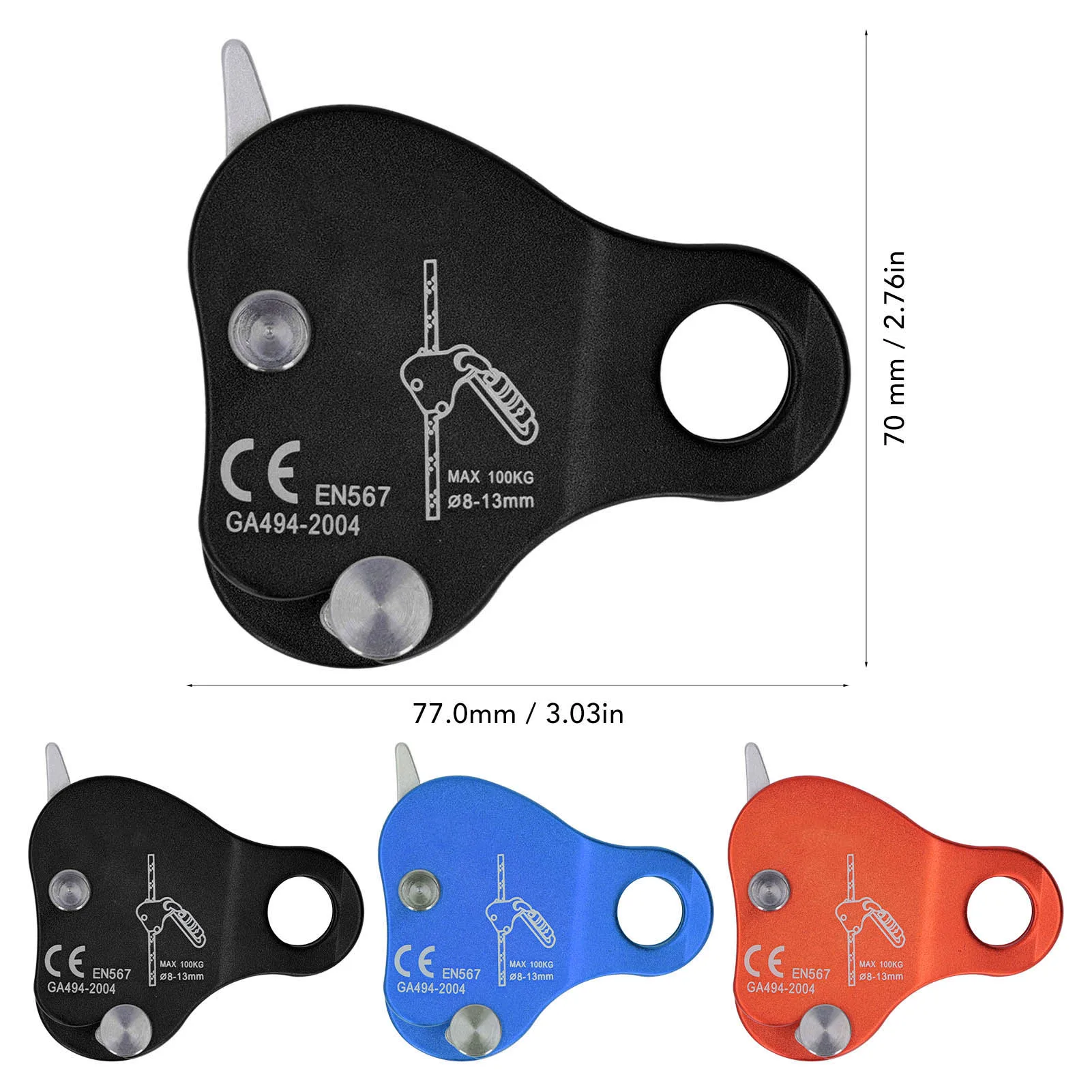 Advanced Mountaineering and Climbing Self-Locking Rope Device for Fall Protection and Descent Control