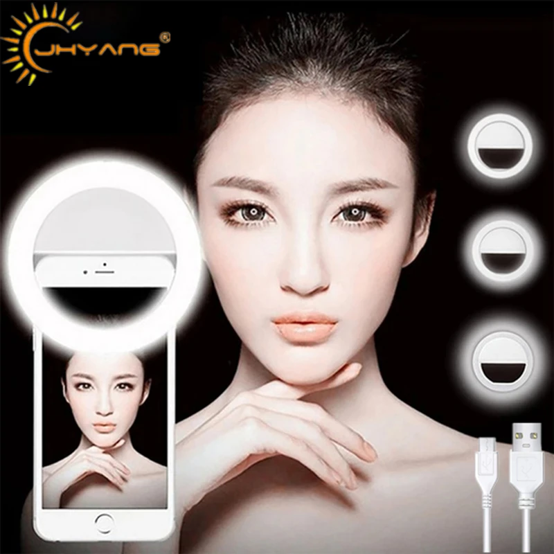 Phone Ring Light Selfie Ring Light With 36 LED Bulbs Portable Selfie Lights for Live Stream and Makeup Pink