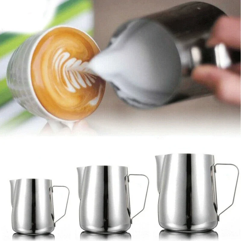 Milk Jugs 150/350/600ml Fashion Stainless Steel Milk Craft Frothing Pitcher Coffee Latte Frothing Art Jug Pitcher Mug Cup milk frother jug milk frothing jug
