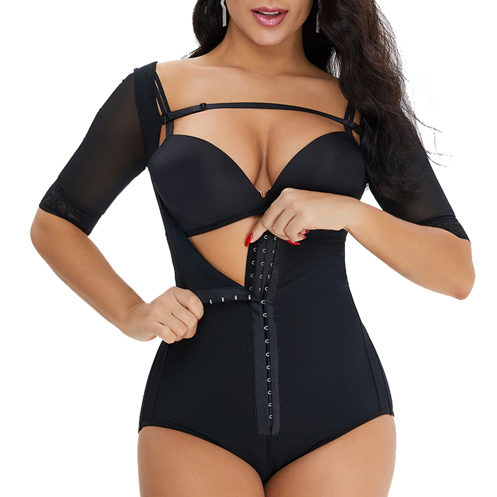 

Women Binders Body Shapewear Support Arm Compression Waist Built Corset Minceur Slimming Sheath Flat Belly Body Shaper Underbust