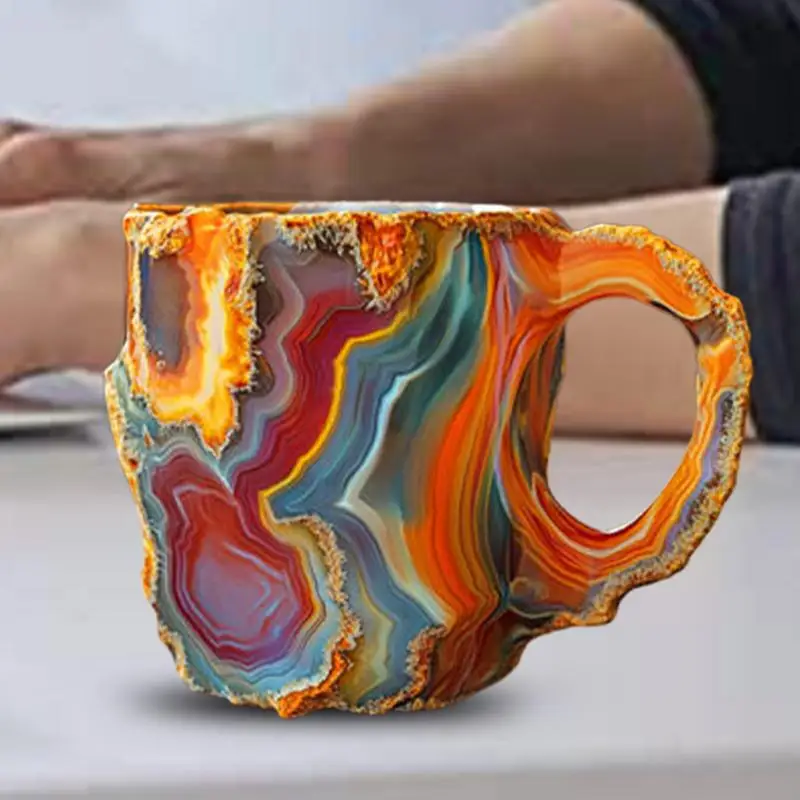Caneca Cerâmica DECERAM Floral - Presente Feminino Com Colher