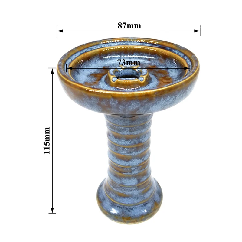 Funnel Ceramic Hookah Bowl Black Shisha Cup Green Flavor Holder Yellow Hookha Head Red Narguile Smoking Blue Phunnel Tobacco Pot