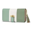 Pomelo Best Womens Wallet RFID Blocking Genuine Leather Multi Credit Card Large Capacity Zip Around Clutch Travel Purse Wristlet