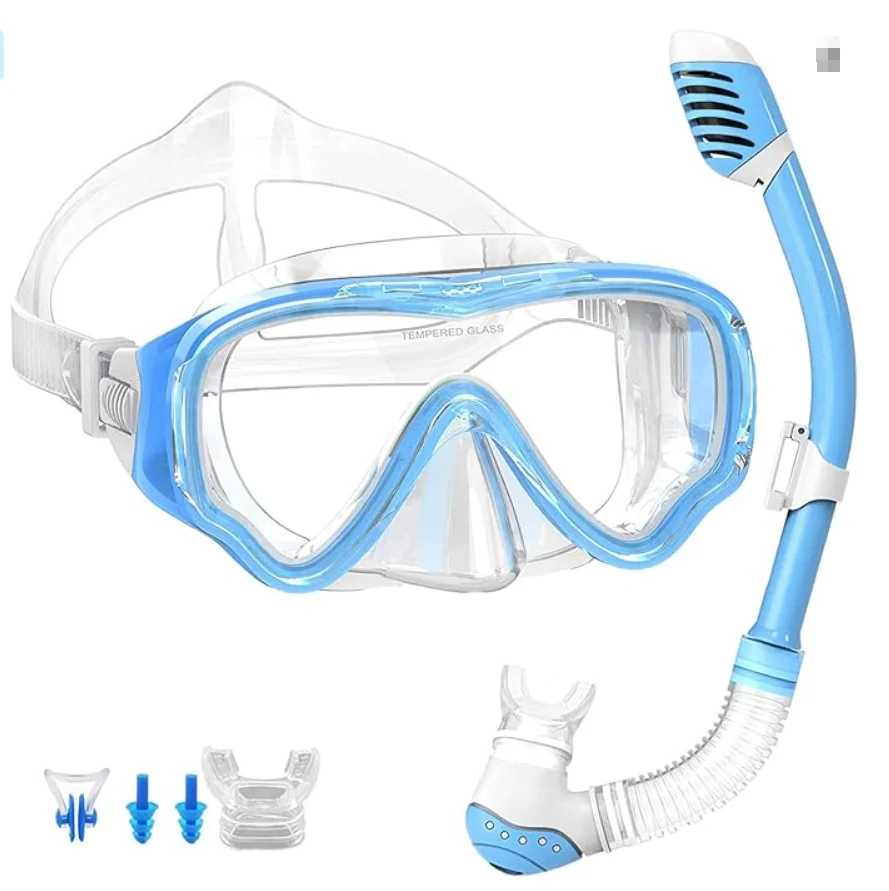 Snorkeling Diving Mask Diving Mask Snorkel Set HB Children&rsquo;s Diving Mask Children Full Face HD Anti Fog Diving Mask Underwater Set Kids Swimming Snorkel Equipment