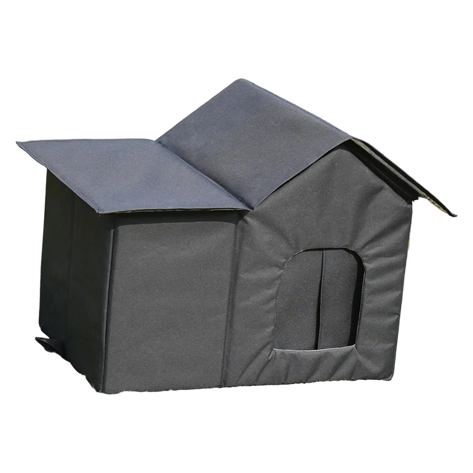 Outdoor Cats House Versatile Rainproof Kitten Enclosure Oxford Cloth Warm Waterproof Home for Street Cats