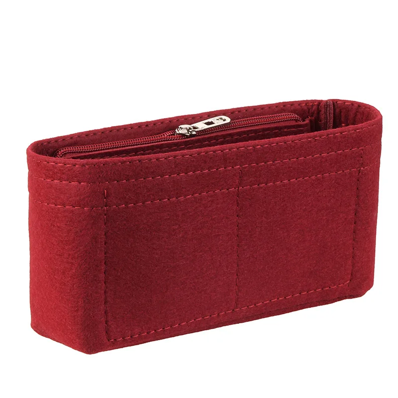Cosmetic Storage Bag EverToner Fits for CF Classic Flap Bag Felt Cloth Insert Organizer Travel Inner Purse Portable