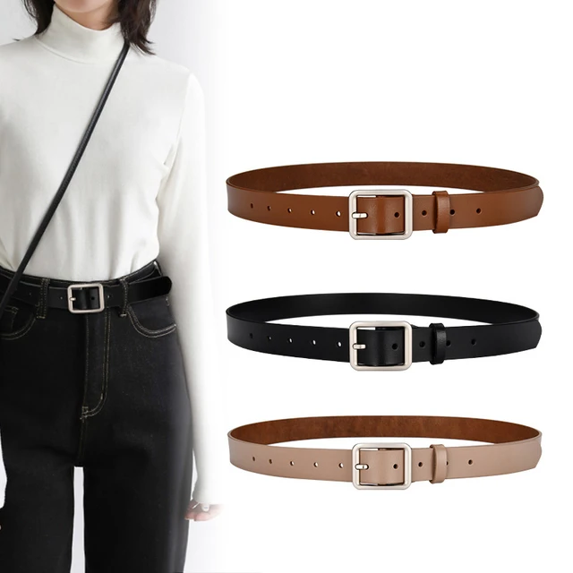 Belts Women Simple Buckle, Women Designer Belt Waistband