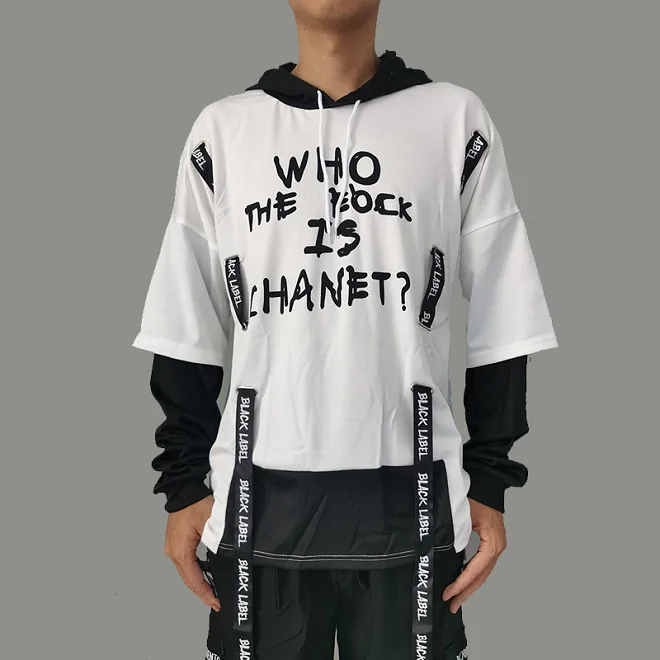 Fashion Men\'s Hoodie Anime Hip Hop Ribbons Streetwear Techwear Men Women Thin Clothes Letter Printing Design Hoodie Harajuku