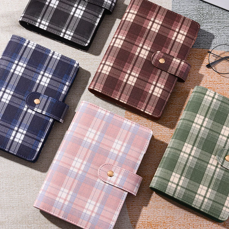 Retro Plaid DIY Binder Notebook Cover - Diary & Agenda Planner Stationery