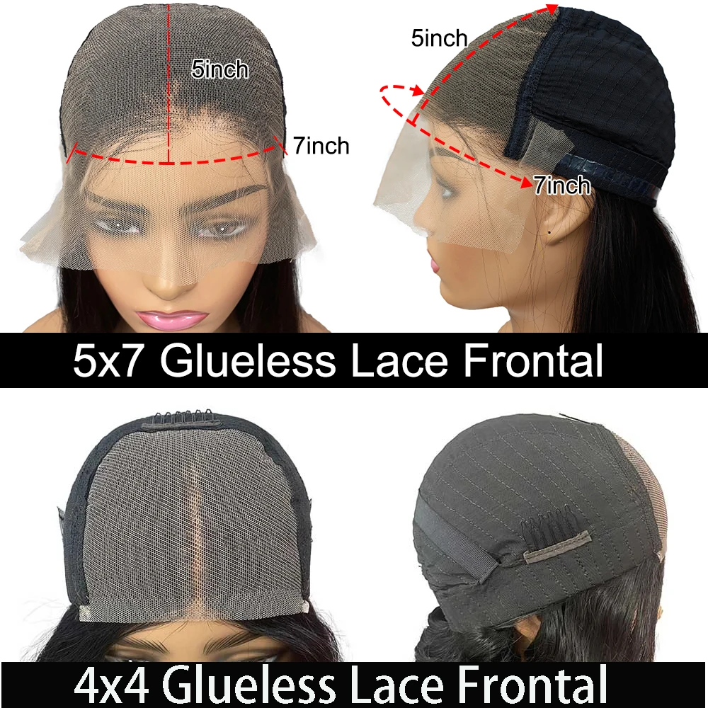 Human Hair Wig Pre Cut Ash Lace 4x4 5x7 Honey Blonde Layered Cut Straight With Bangs 613 Blonde 360 Full Lace Glueless human hair wig lace front wigs