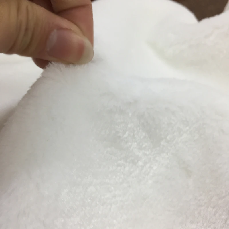 50x160cm Faux White Fur Fabric 100% Polyester 1CM Pile Super Soft Plush Fabric For Handmade Stuffed Toys DIY Sewing Fabric