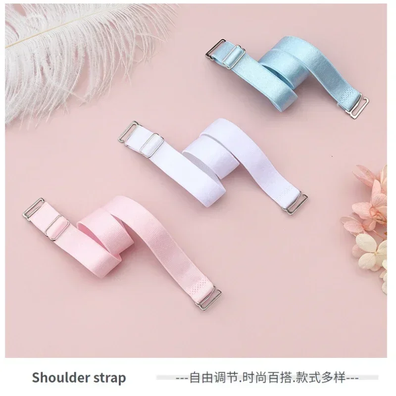 Bra Straps 3pcs Shoulder Adjustable High Elastic with Metal Adjustment Buckle Underwear Replacement