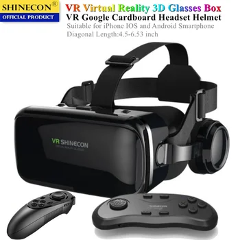 G04E gafas VR de realidad Virtual estéreo Google caja de cartón VR auriculares casco reloj vídeo y juego 3D para teléfono móvil, soporte Gamepad