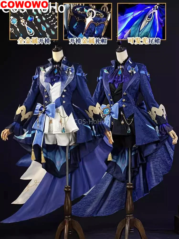 

COWOWO Genshin Impact Furina Game Suit Gorgeous Handsome Uniform Cosplay Costume Halloween Party Role Play Outfit S-XXL