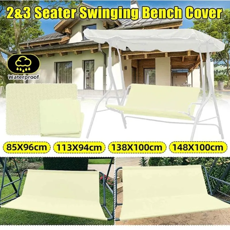 

Swing Cushion Cover Replacement Waterproof Outdoor Swing Seat Cover Dustproof Protective Covers for Garden Swing Chair Cushions