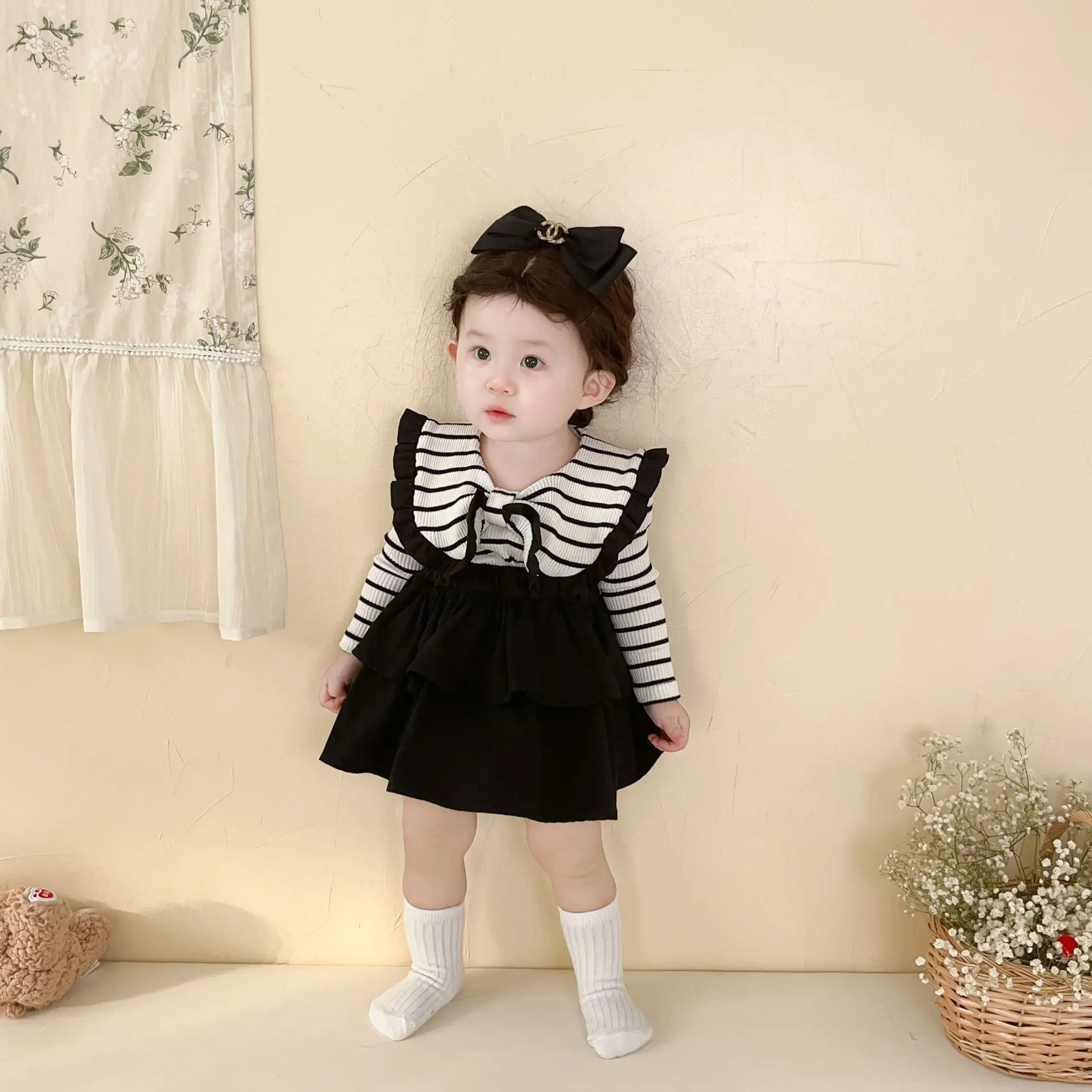 Winter Clothes Teen Teens Two Piece Toddler Girls Sleeveless Floral Printed  Vest Tops Bowknot Skirts Outfits Baby Long Pant